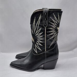 Oasis Society Bristol Womens Boots Size 7.5 Black Western Outdoor Cowgirl Chunky